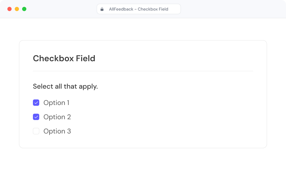 Checkboxes field preview