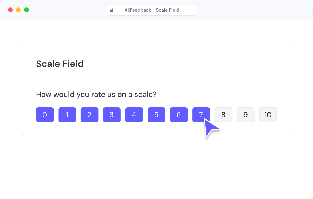 Scale Likert field preview