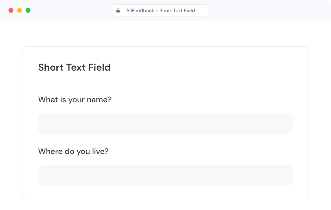 Short Text field preview